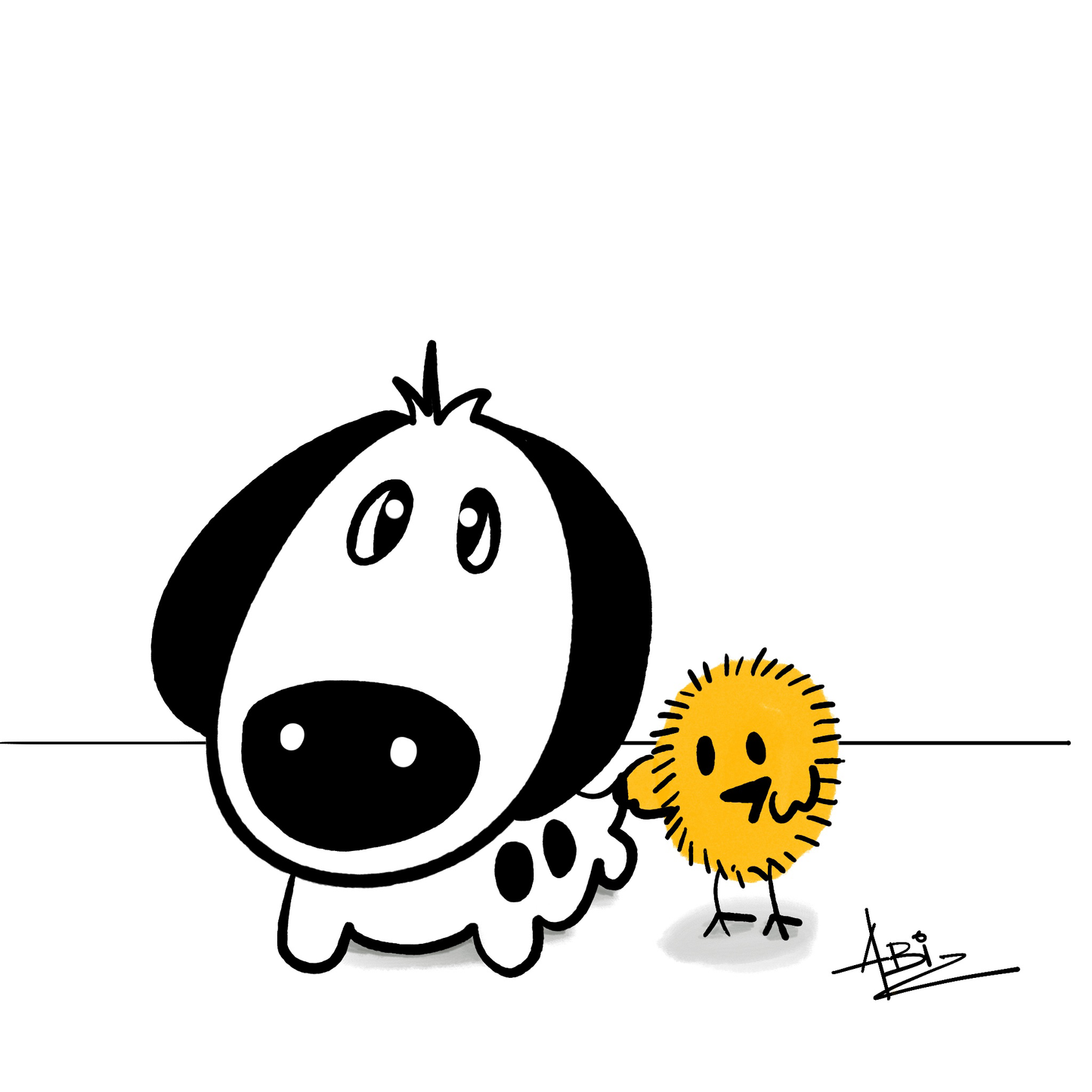 Pollitos de Abi Art Print